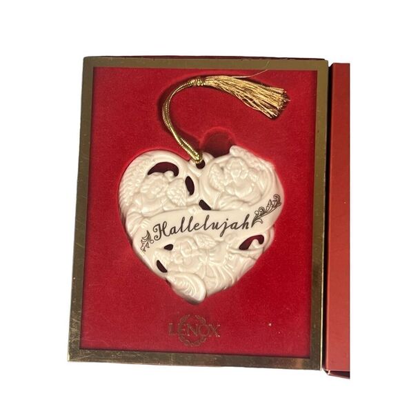 Lot of 4 Lenox Christmas snowflake 2006 1998 hallelujah ballon bird porcelain - Picture 4 of 6